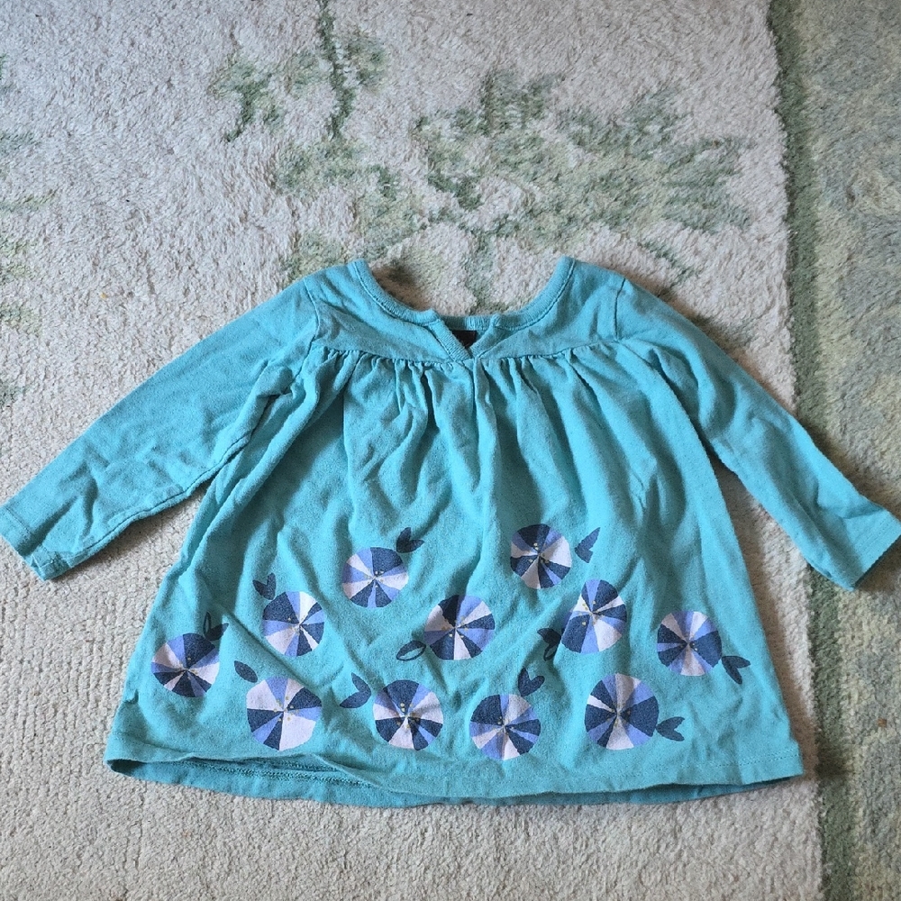 Blue Kids Shirt with Patterned Design